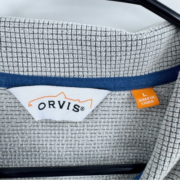 Orvis Silver Zip Up Sweater with Stand-Up Collar - Picture 5 of 8